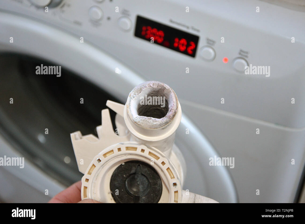 limescale build up in washing machine Stock Photo Alamy