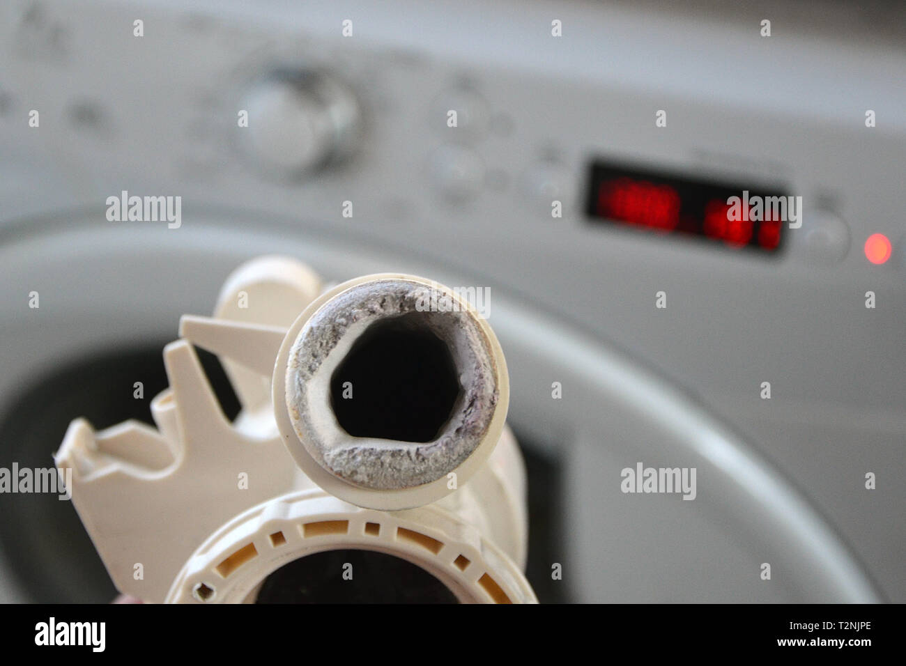 limescale build up in washing machine Stock Photo Alamy