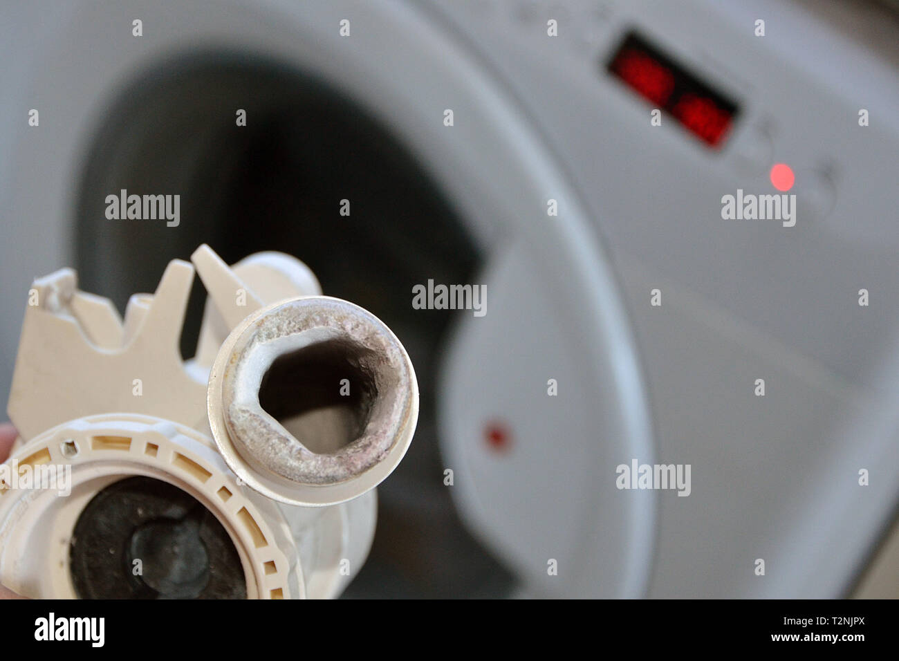 limescale build up in washing machine Stock Photo Alamy