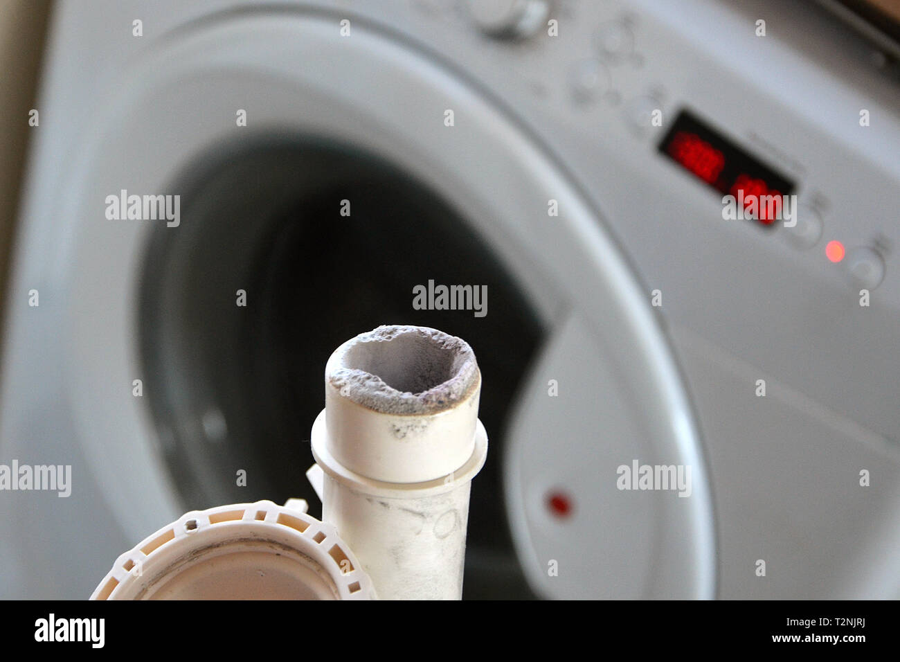 limescale build up in washing machine Stock Photo Alamy