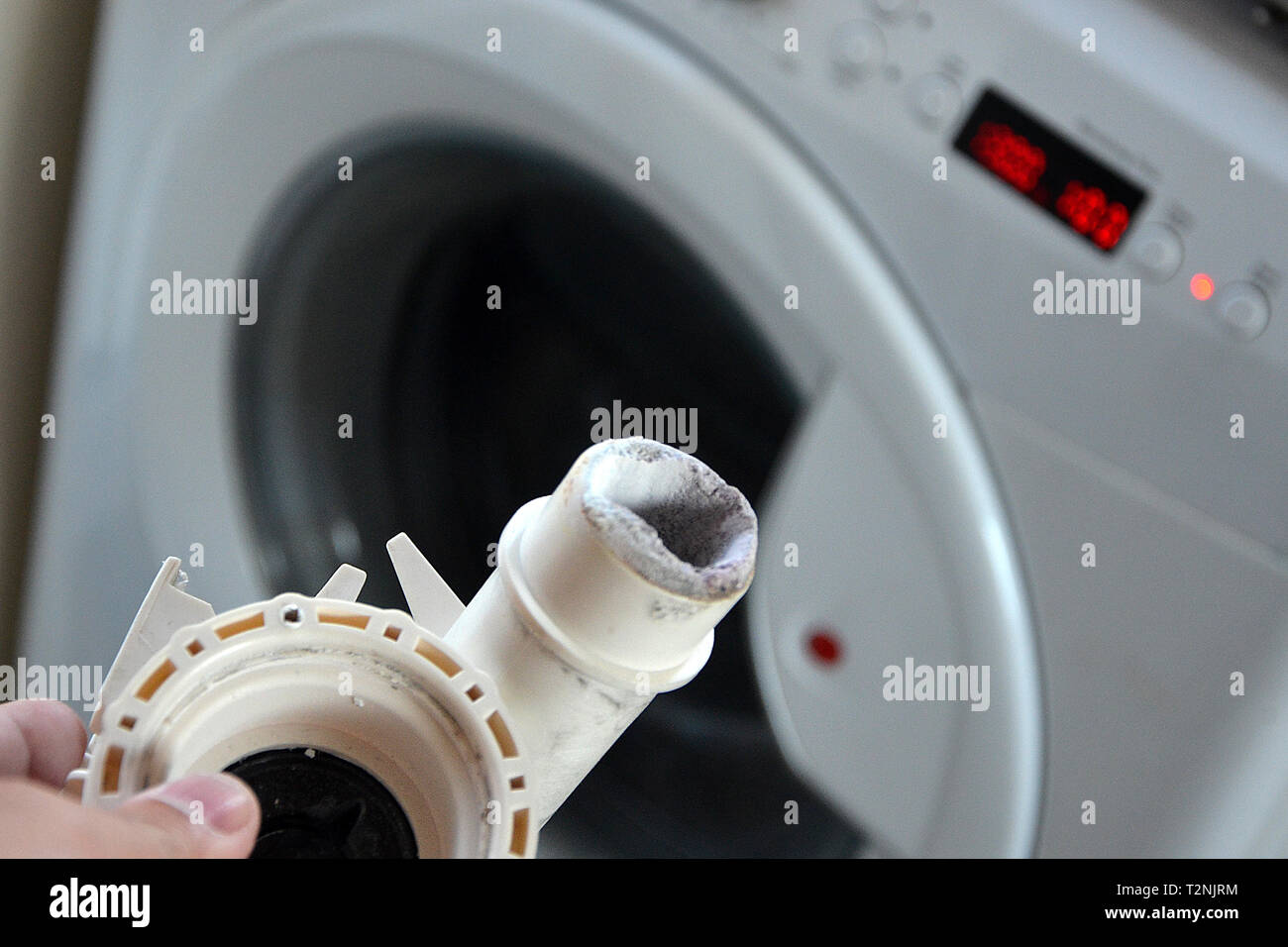 limescale build up in washing machine Stock Photo Alamy