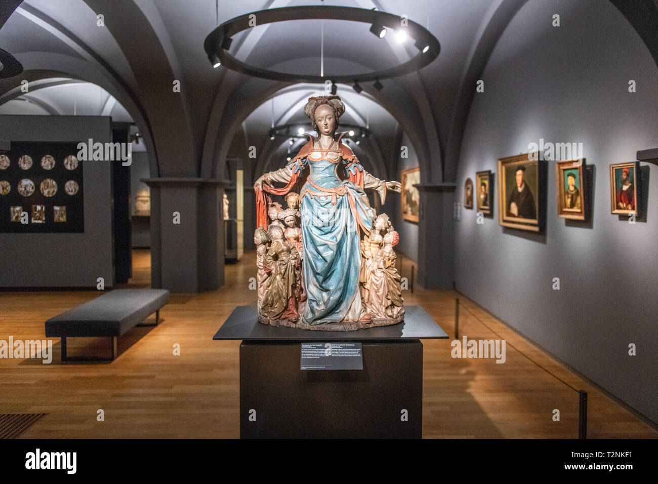 A sculpture of women in the Rijksmuseum in Amsterdam, Netherlands. Stock Photo