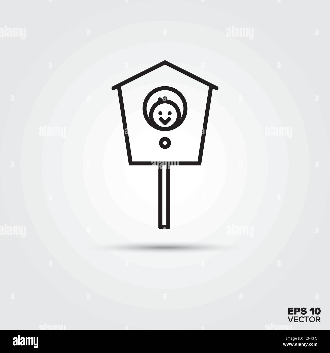 Birdhouse line icon. EPS 10 vector symbol. Stock Vector