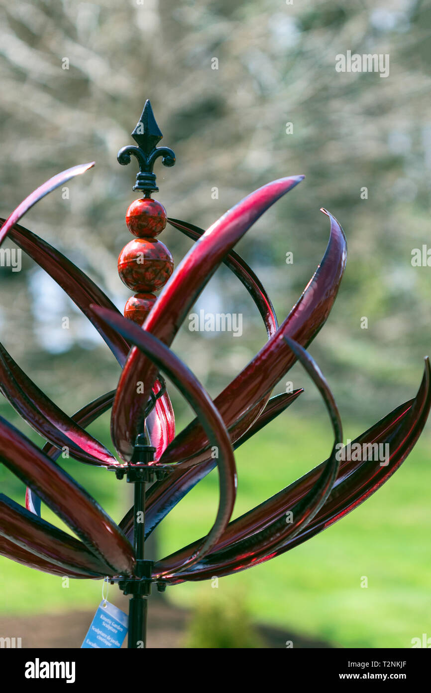 A whirligig garden ornament is for sale  at the garden shop on the Biltmore Estate in Asheville, NC, USA Stock Photo