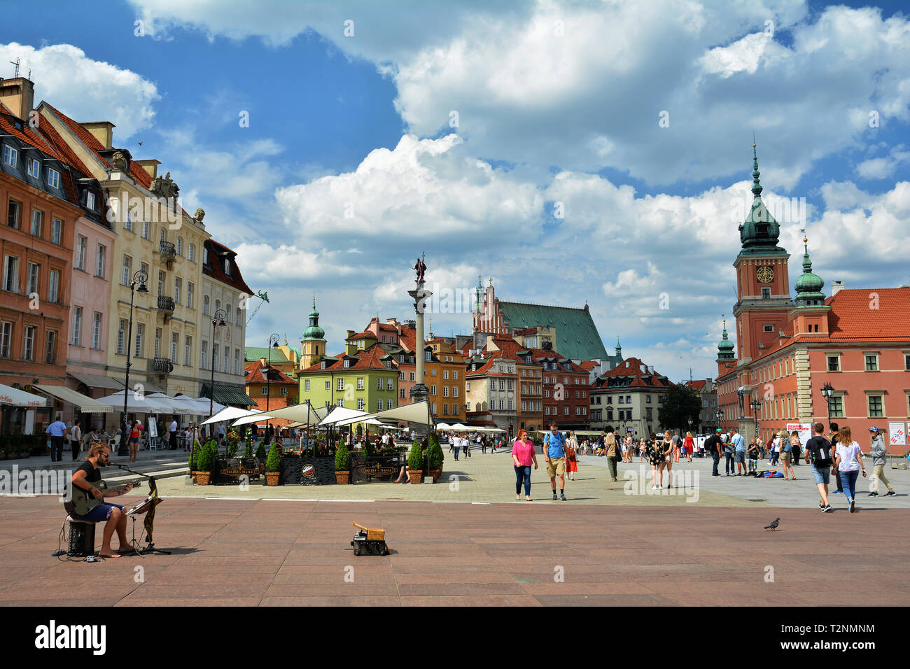 Beautiful cityscape in the Old Town Stare Miasto Warsaw, Poland's capital, with cobblestone alleys and medieval buildings. Stock Photo