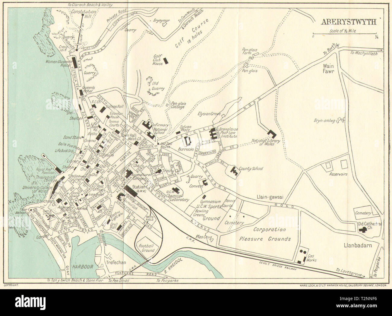 Map Of Aberystwyth Area Aberystwyth Map High Resolution Stock Photography And Images - Alamy