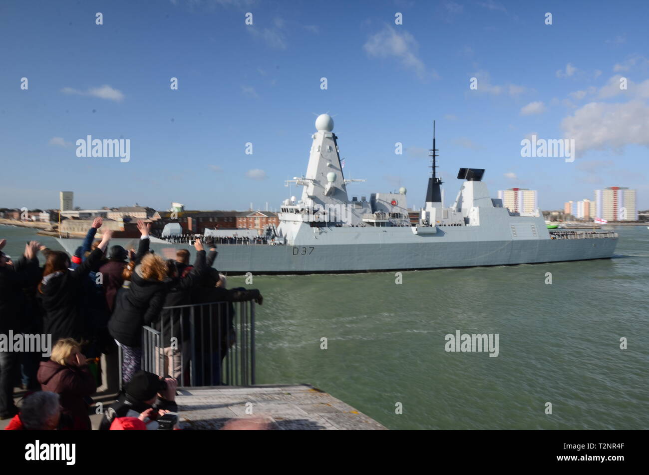 HMS Duncan 037 Type 45 or Daring-class air-defence destroyers Stock Photo