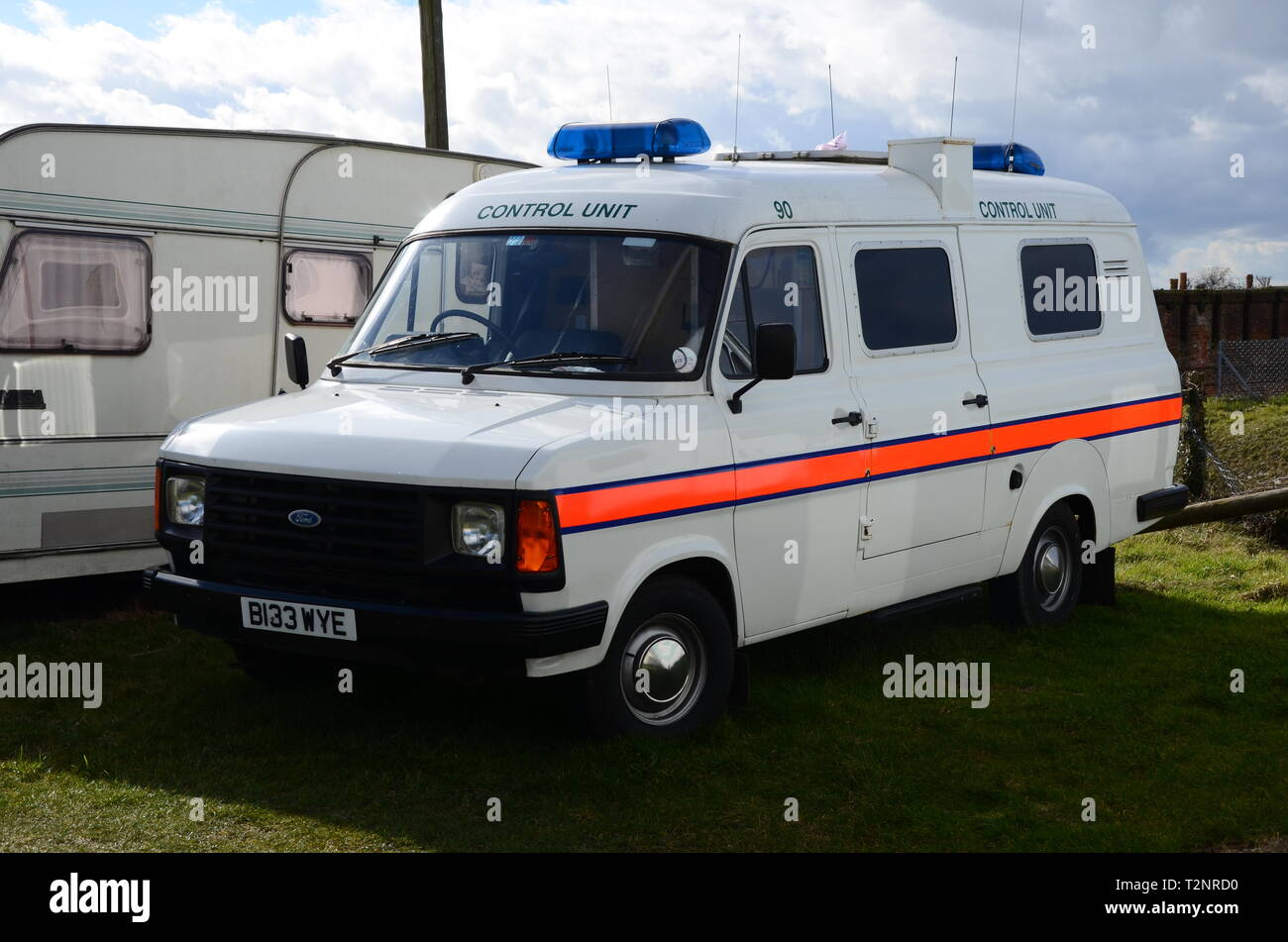 police command and control unit Stock Photo