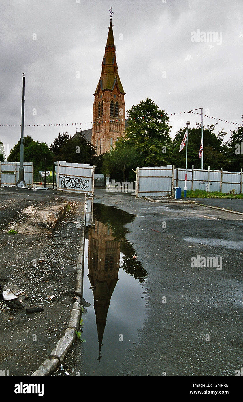 Slum clearance, east Belfast, demolition site Stock Photo