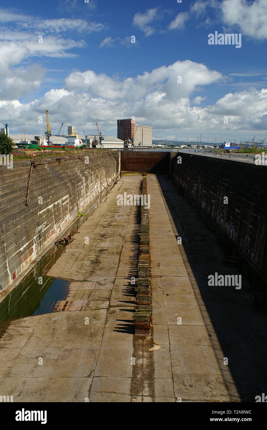 Thompson graving dock Belfast, RMS Titanic, Belfast ship yard Stock Photo