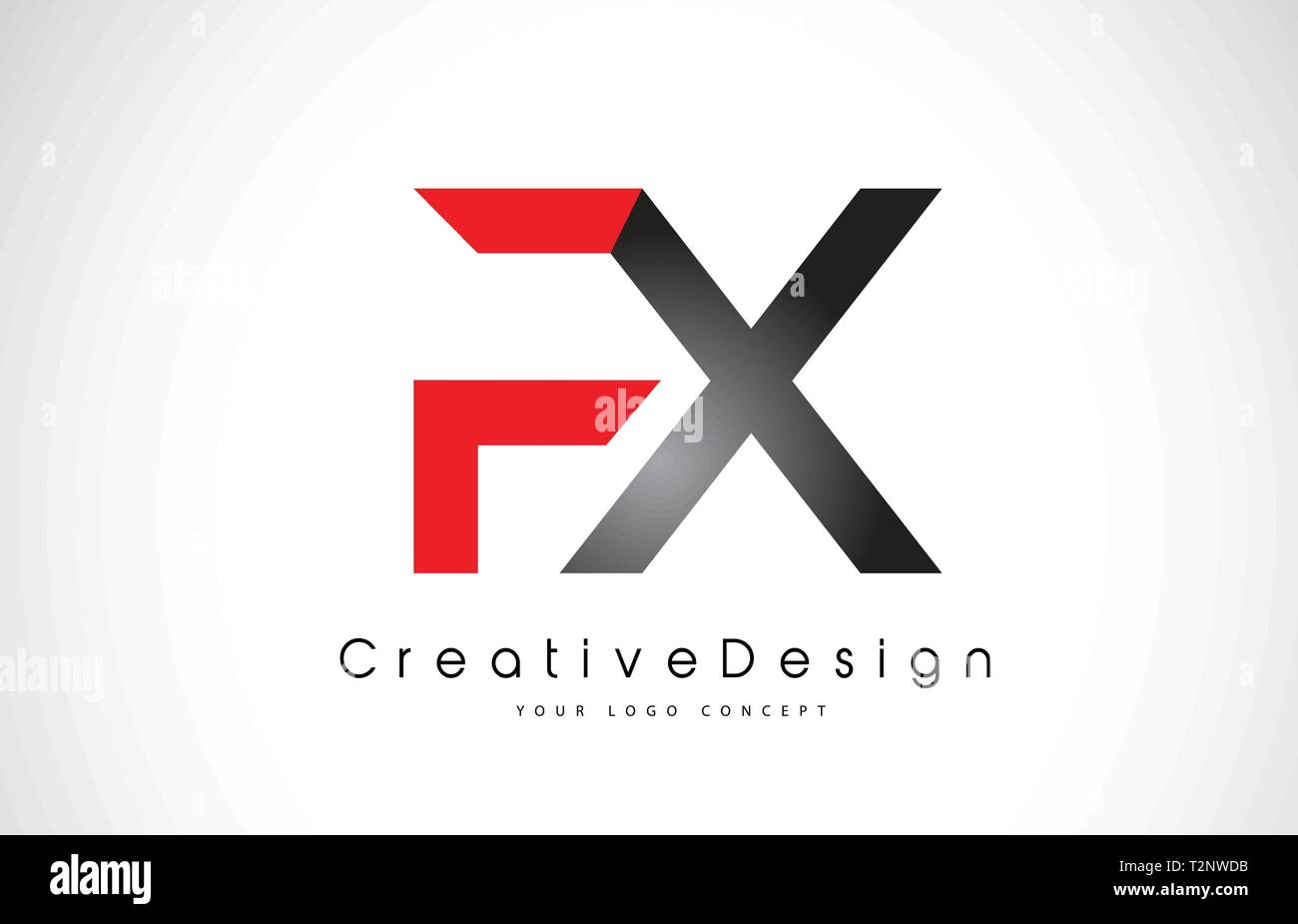 Red and Black FX F X Letter Logo Design in Black Colors. Creative Modern  Letters Vector Icon Logo Illustration Stock Vector Image & Art - Alamy