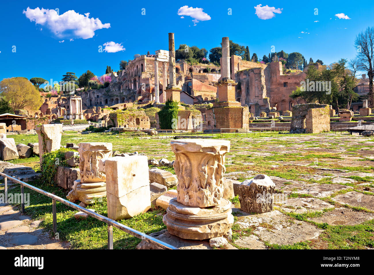 Ancient Rome Forum Romanum and Palatine hill scenic view, eternal city ...