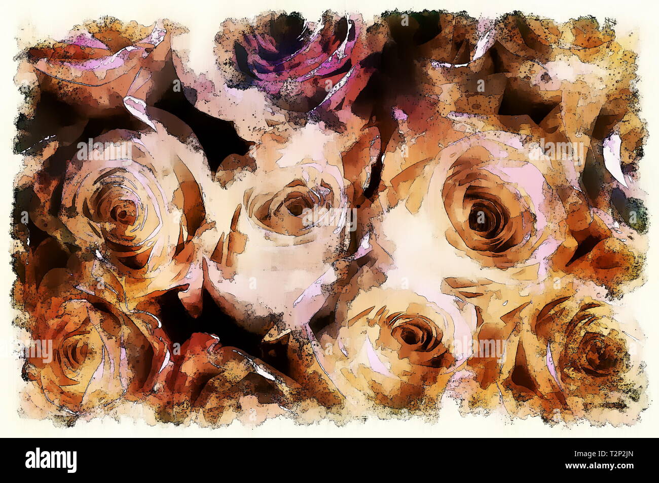 Aquarell rose hi-res stock photography and images - Alamy