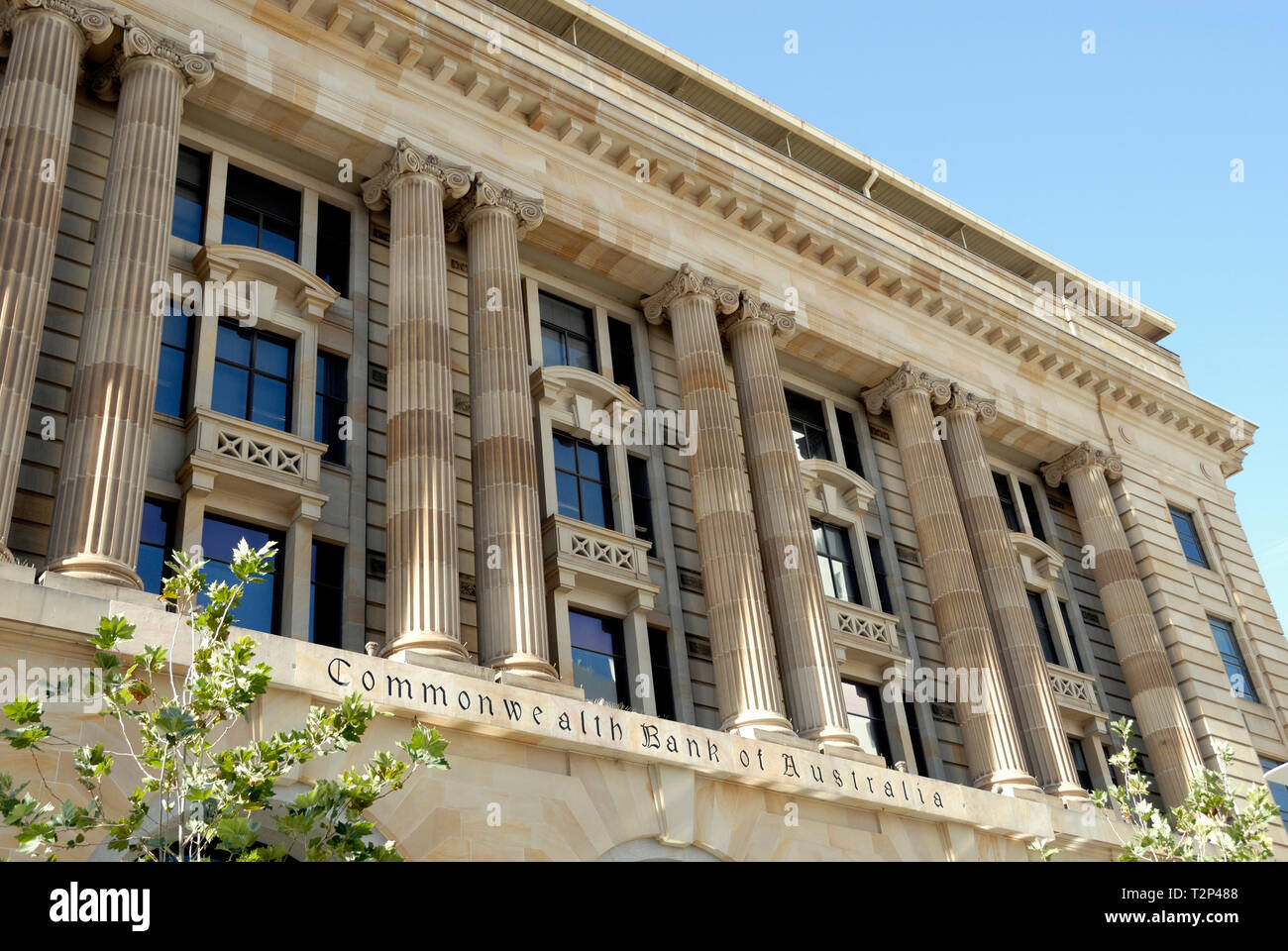 Front of Commonwealth Bank of Australia, Perth Stock Photo