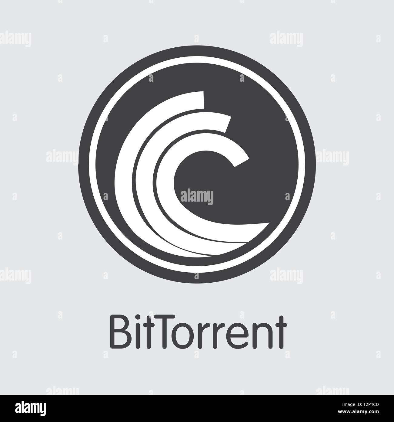 BTT - Bittorrent. The Logo or Emblem of Money, Market Emblem, ICOs Coins and Tokens Icon. Stock Vector