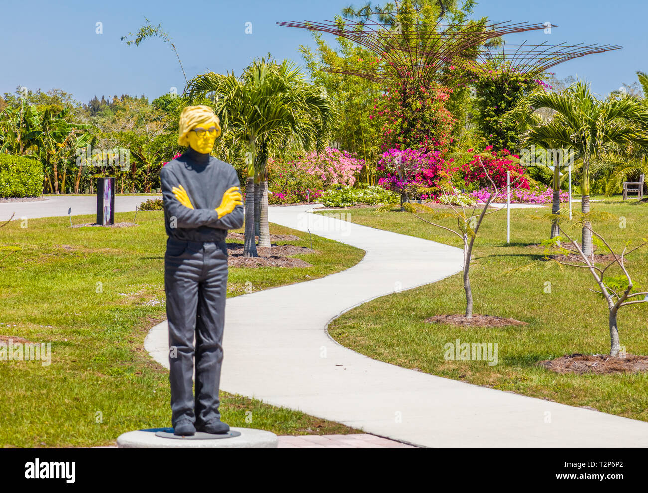 Andy Warhol Sculpture in the The Peace River Botanical & Sculpture