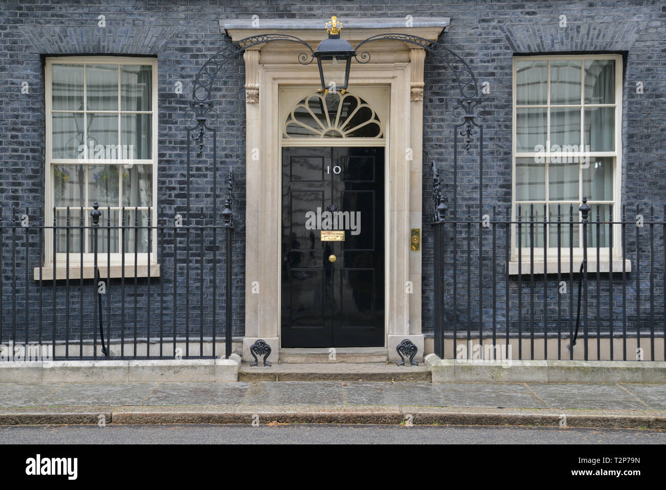 The Door Of Number 10 Downing Street, London Stock Photo