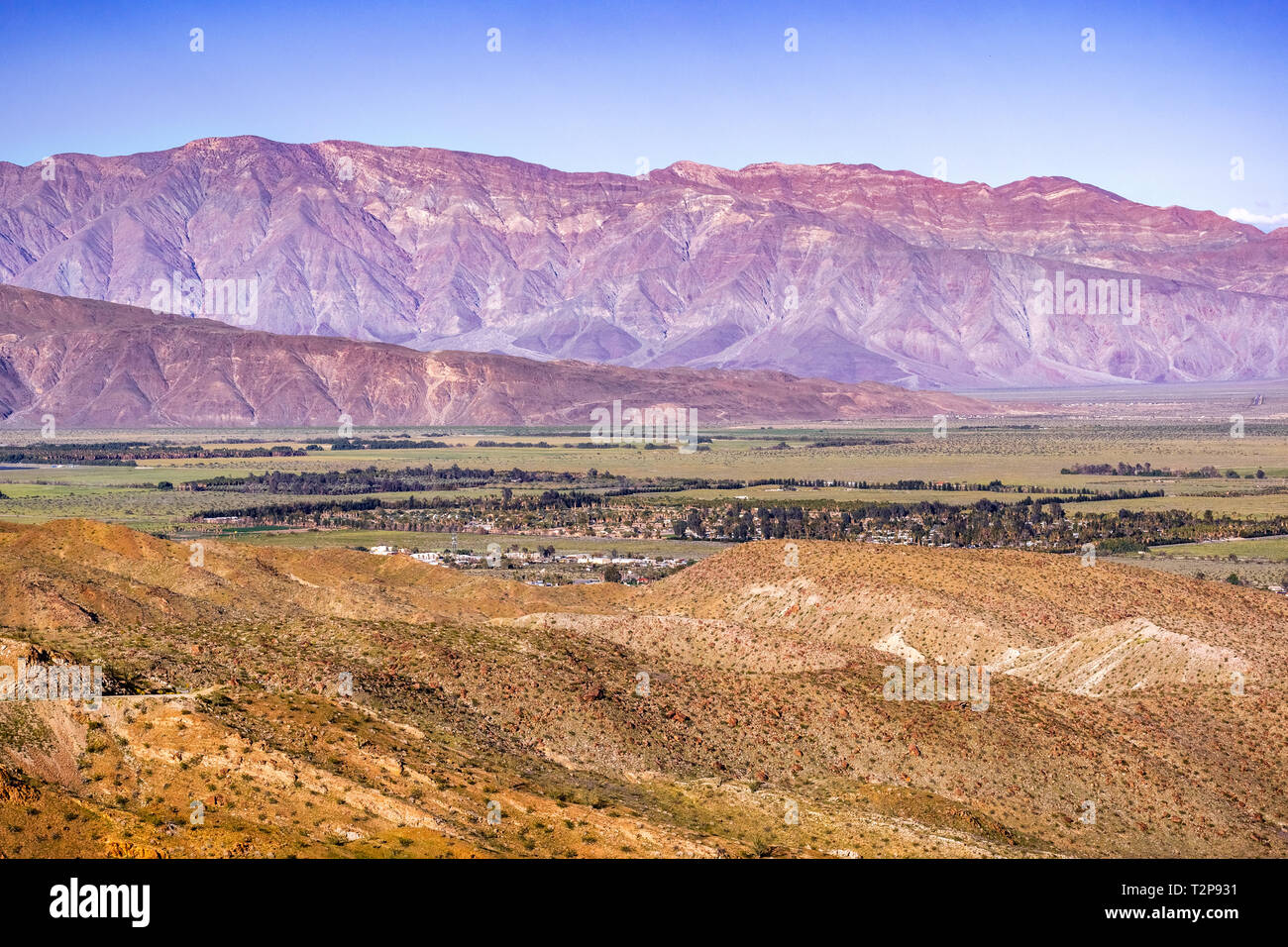 Aerial view of Borrego Springs and Anza Borrego Desert State Park