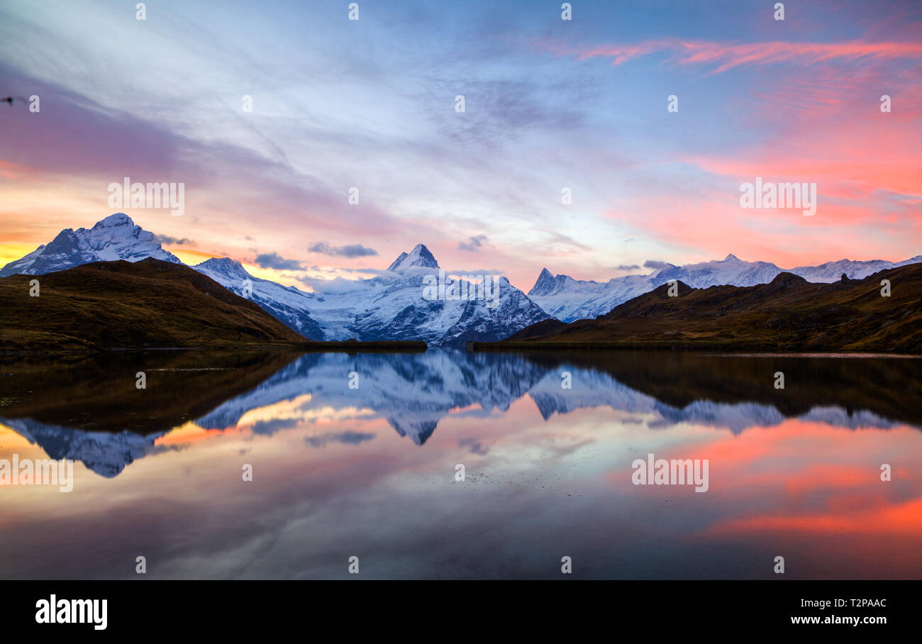 Switzerland's Lake Bachalpsee Stock Photo