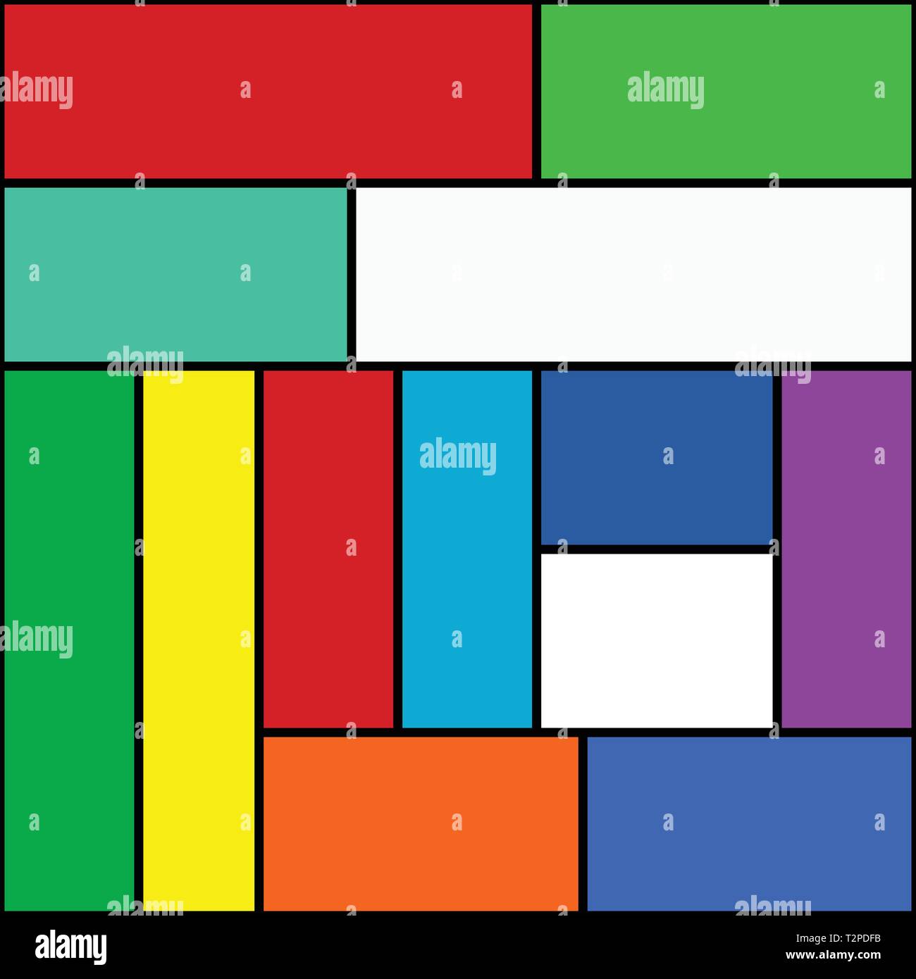 simple editable abstract rectangles colorful vector background Stock ...