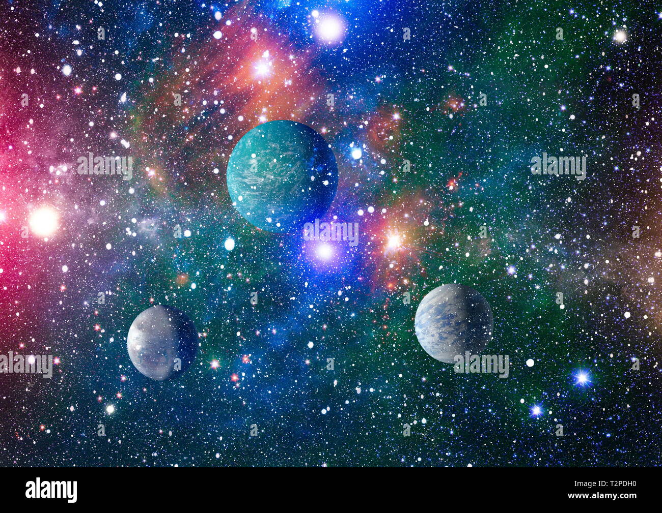 abstract space background. Night sky with stars and nebula. Elements of this image furnished by NASA Stock Photo