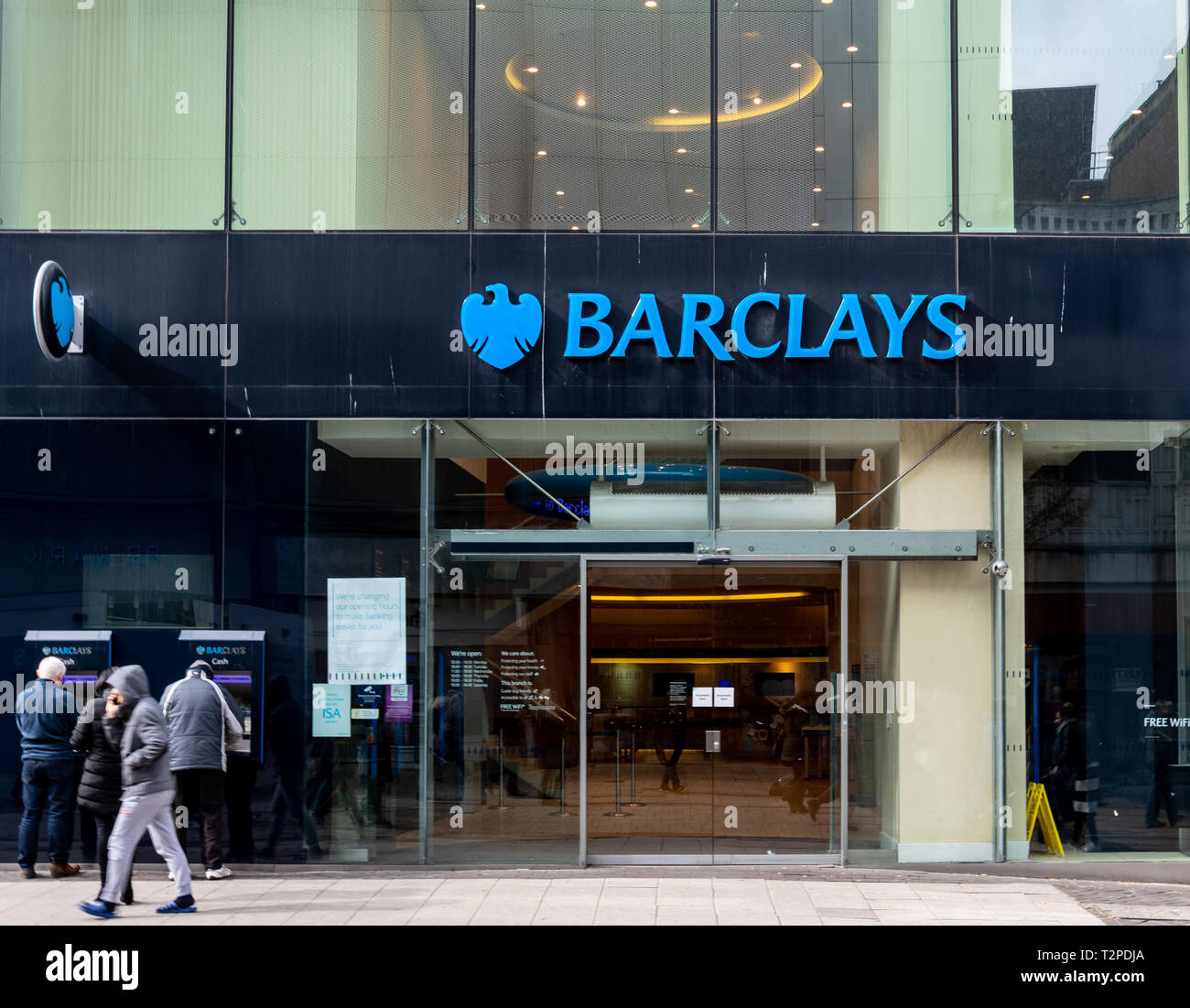 Birmingham England March 17 2019 The Entrance To Barclays Bank