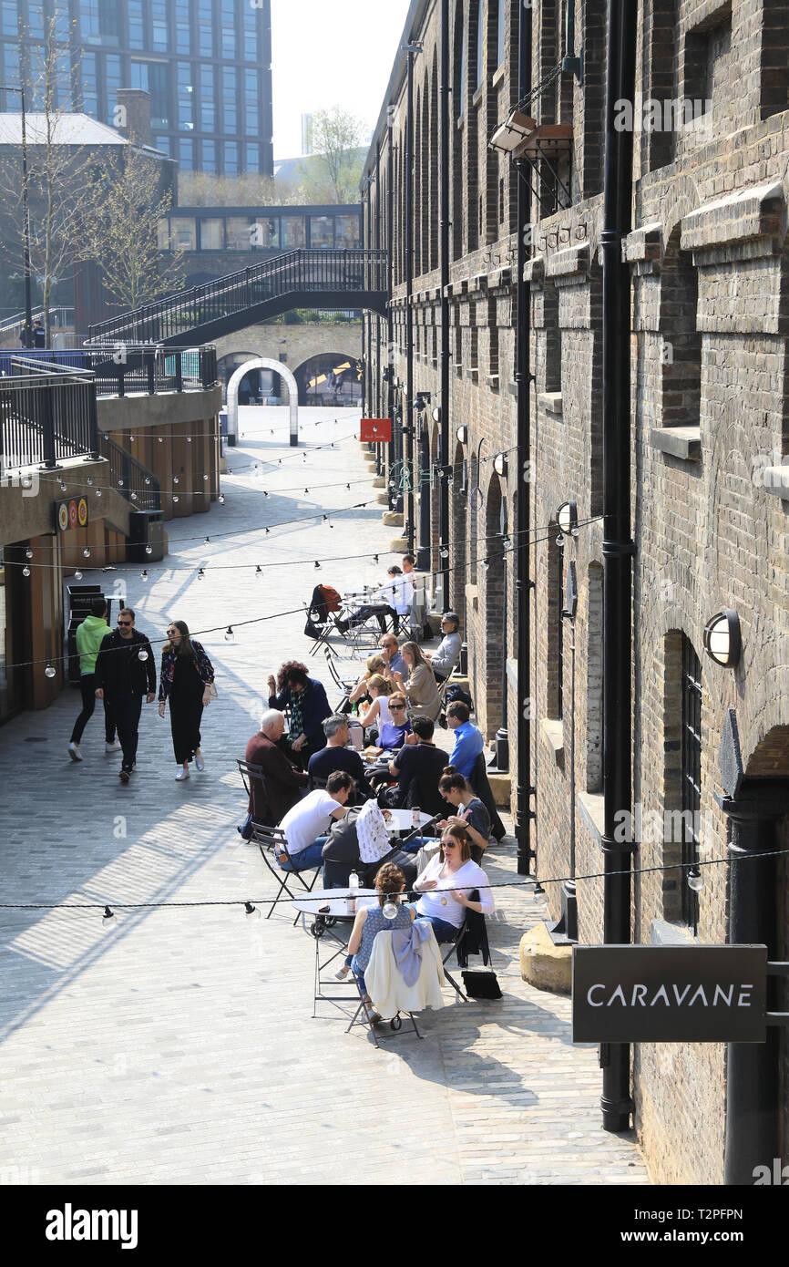 Cafes And Shops On Trendy Lower Stable Street At Coal Drops Yard At Kings Cross London Uk Stock Photo Alamy