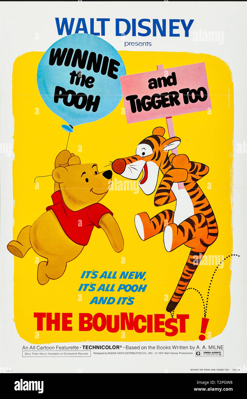 Winnie the Pooh and Tigger Too! (Buena Vista, 1974).  Poster  File Reference # 33751 956THA Stock Photo