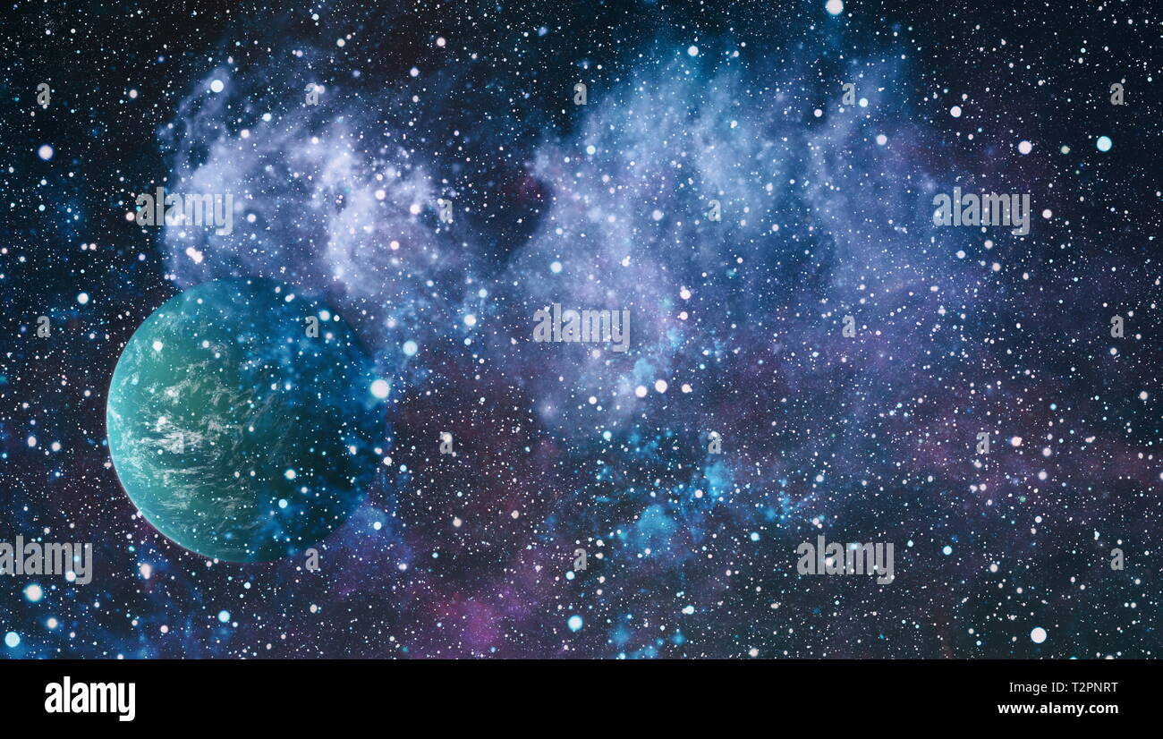 Futuristic abstract space background. Night sky with stars and nebula ...