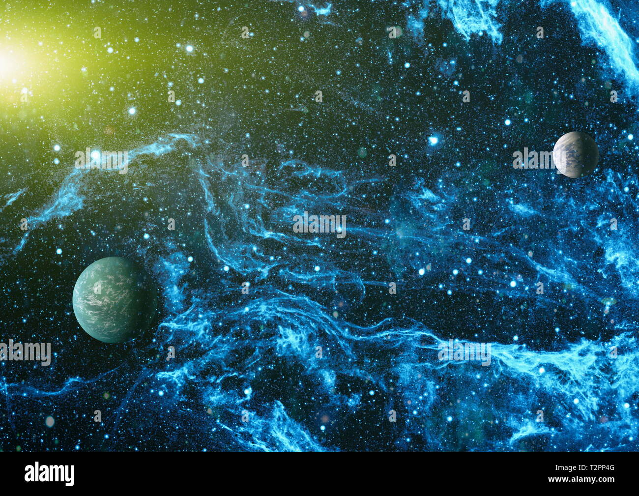 Futuristic abstract space background. Night sky with stars and nebula ...