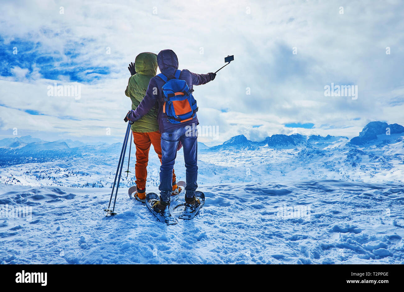 Selfie snow ski pole hi-res stock photography and images - Alamy