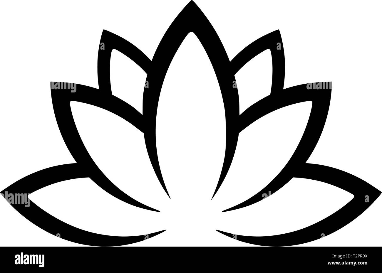 Lotus flower vector vectors Black and White Stock Photos & Images - Alamy