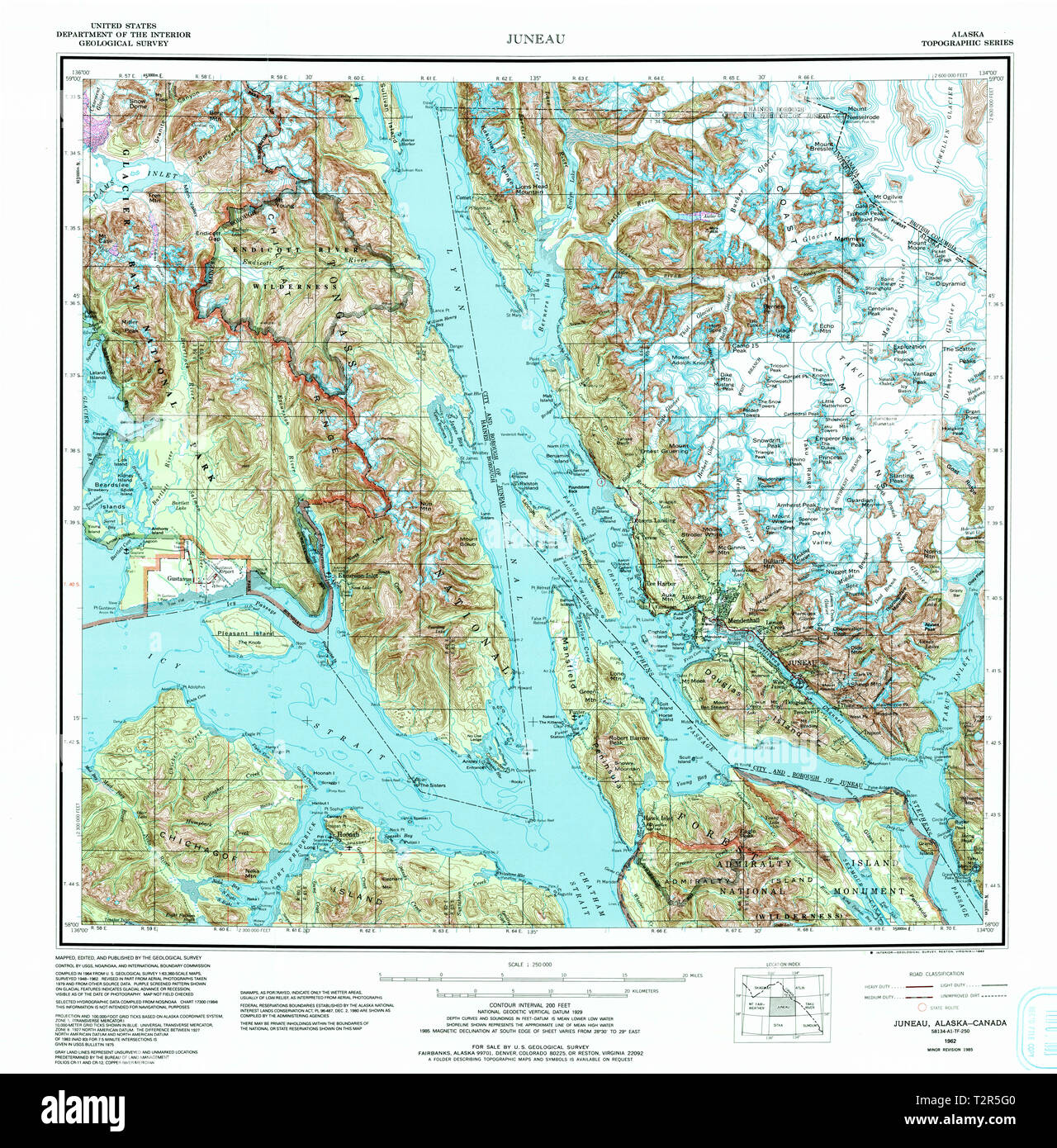Juneau alaska map hires stock photography and images Alamy