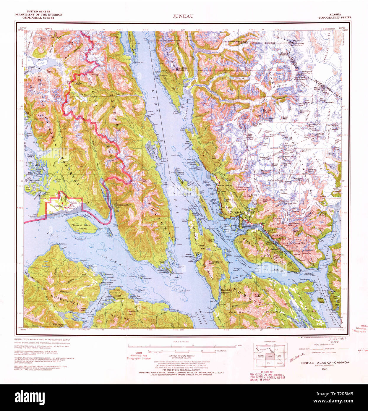 Map of juneau hires stock photography and images Alamy