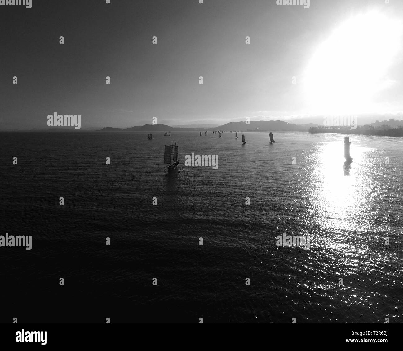 Ship areal view Black and White Stock Photos & Images - Alamy