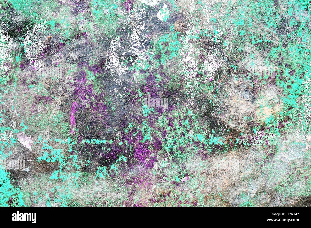 Close up detailed surface of rust and granite materials at different ...