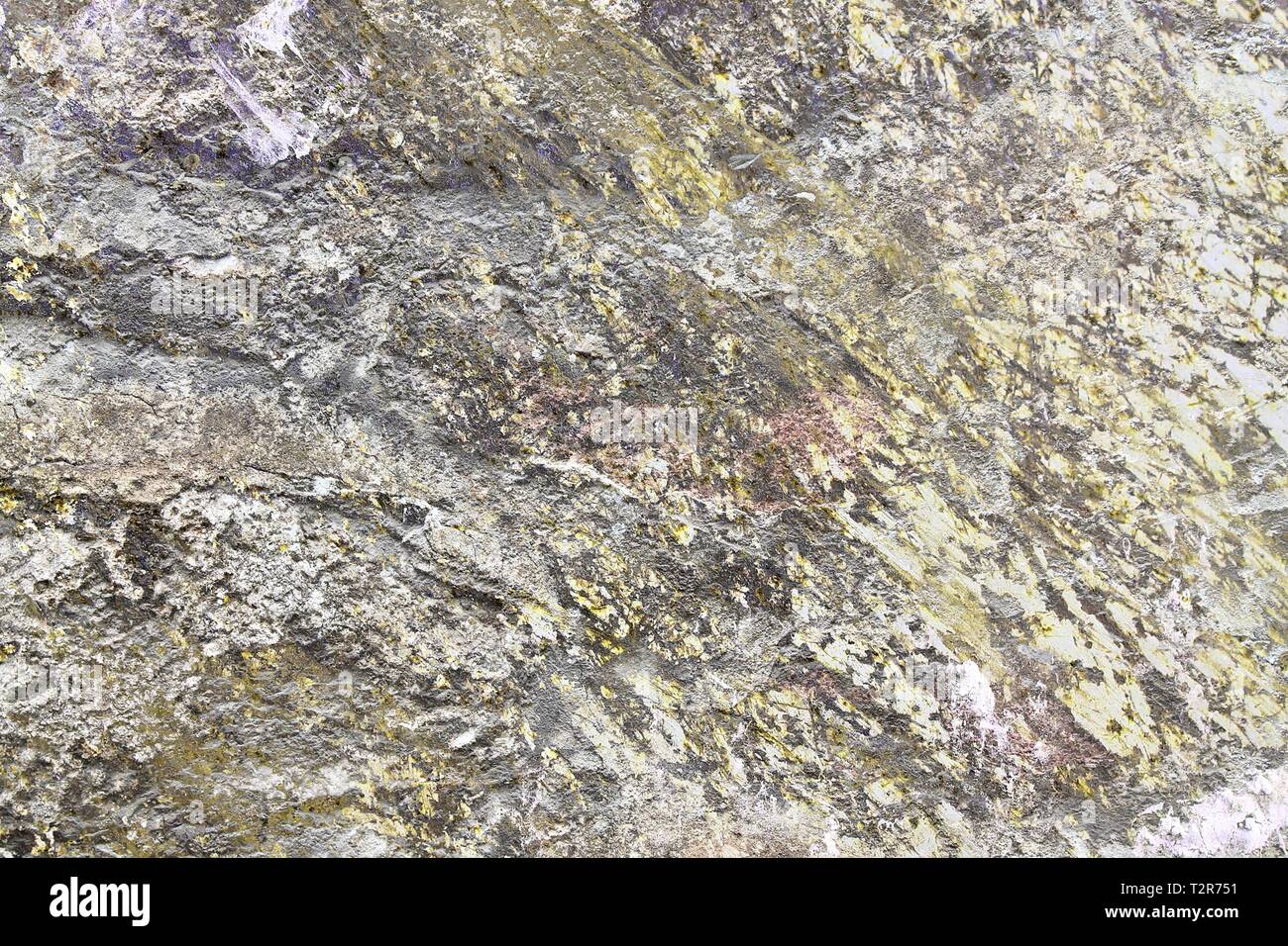 Close up detailed surface of rust and granite materials at different ...