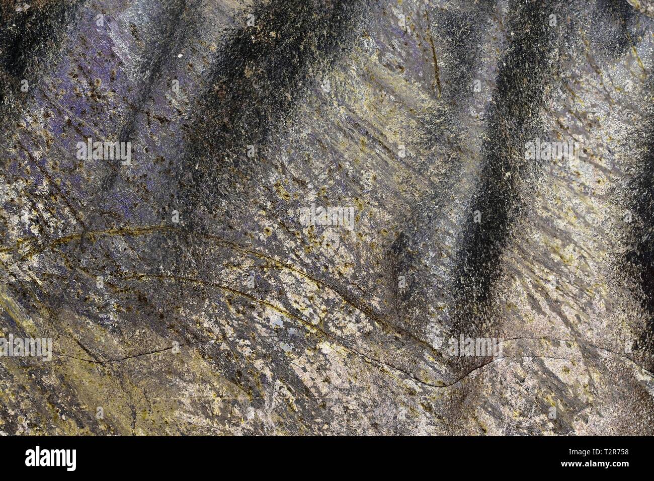 Close up detailed surface of rust and granite materials at different ...