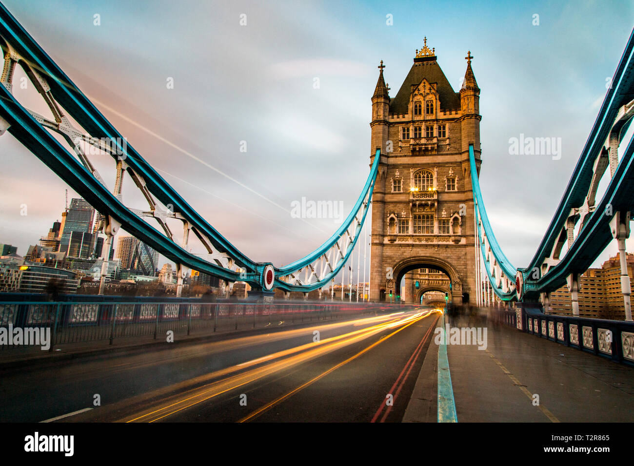 The iconic and majestic London Tower bridge Stock Photo