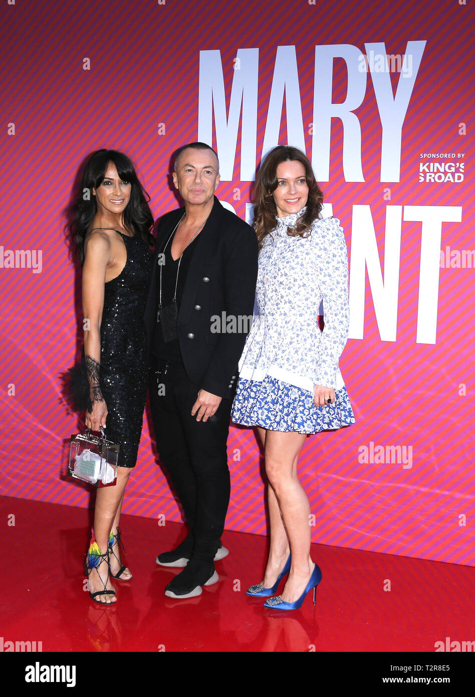 (left to right) Jackie St Clair, Julien MacDonald and Kimberleigh