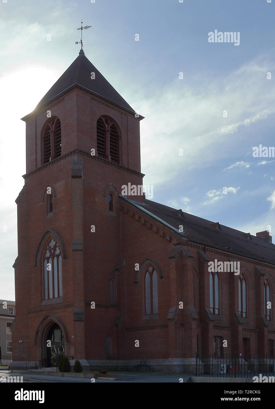 Winthrop Street Baptist Church in Taunton, Massachusetts Stock Photo
