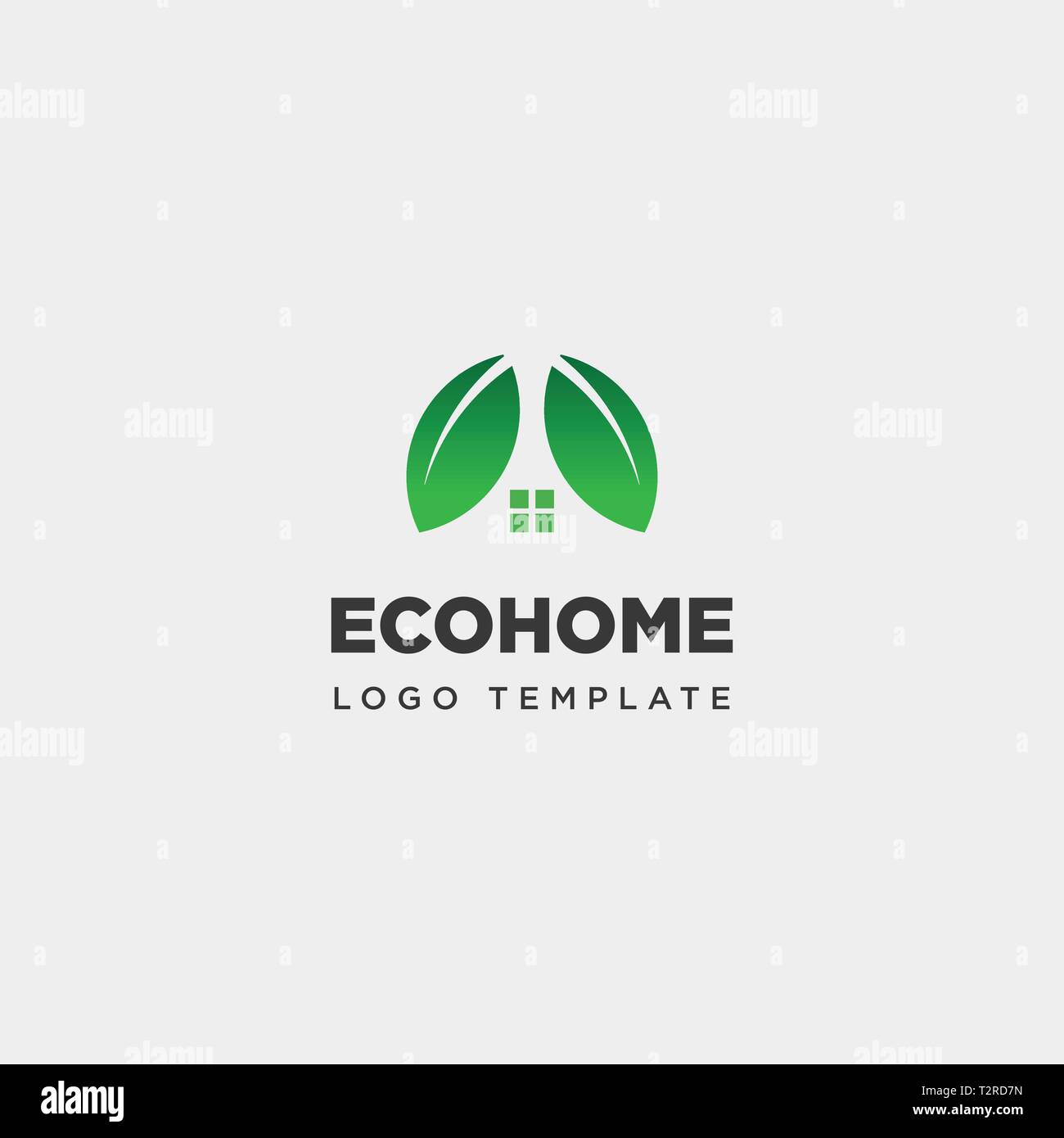 eco leaf home nature simple logo template vector illustration icon ...