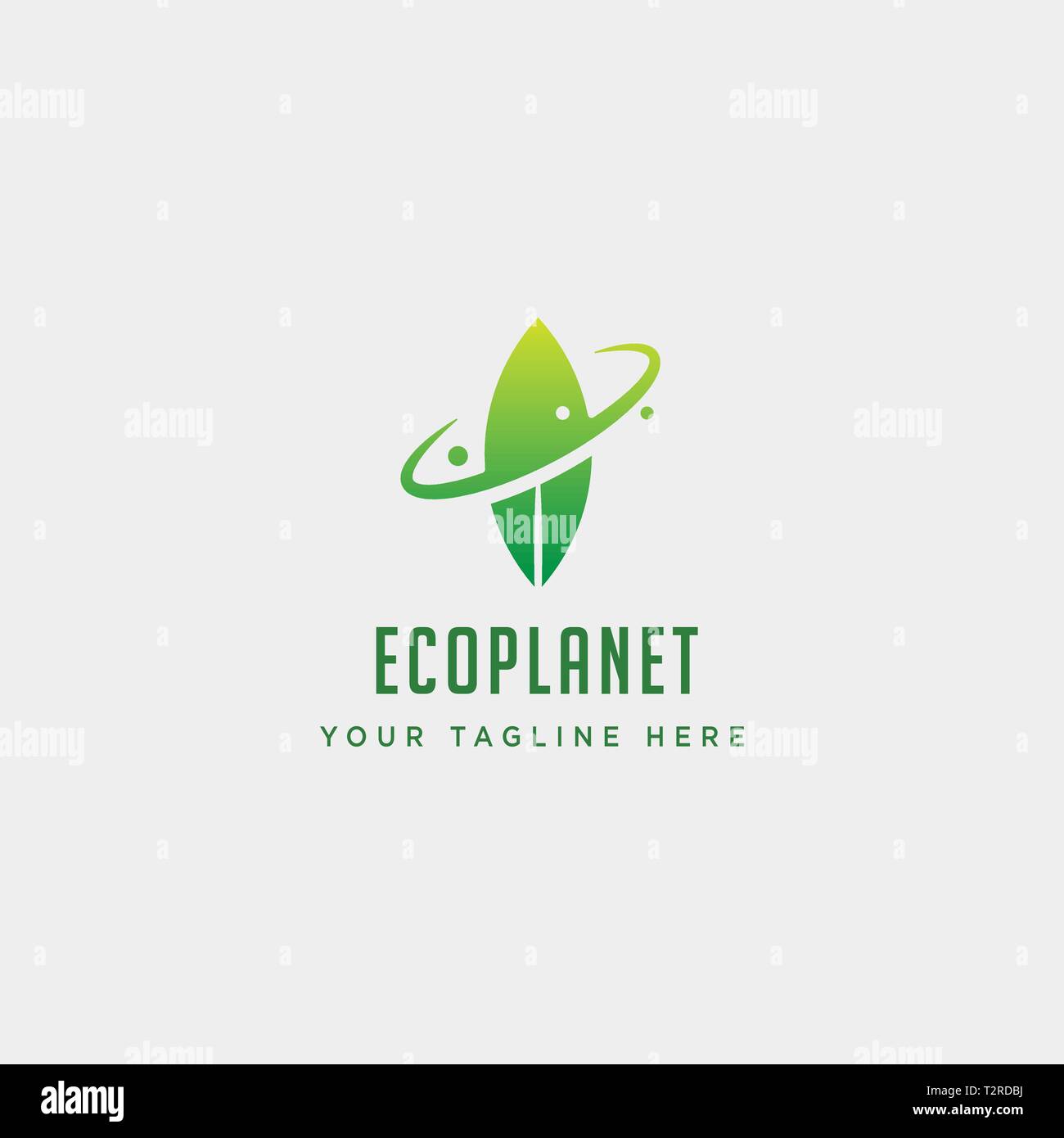 leaf planet nature simple logo template vector illustration icon ...