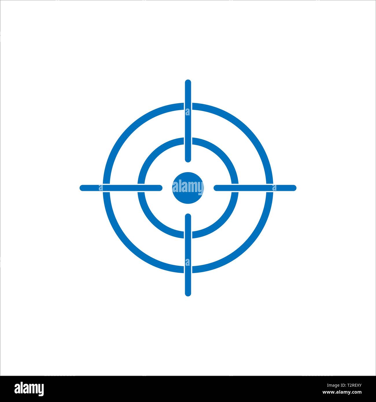 Vector illustration, flat design. Bow, center focus target icon Stock ...
