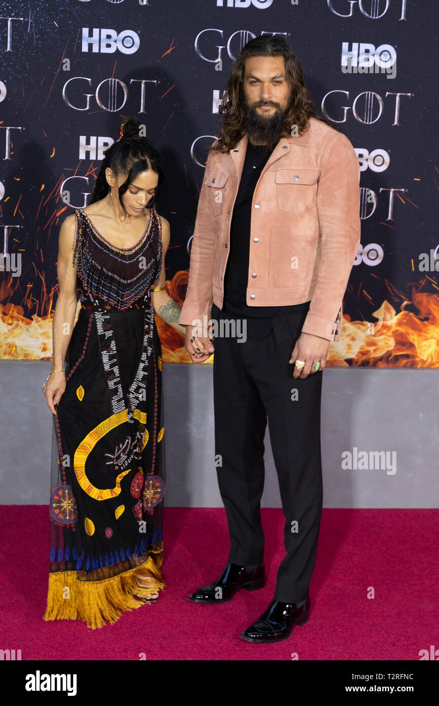 New York Ny April 3 2019 Lisa Bonet And Jason Momoa Attend Hbo