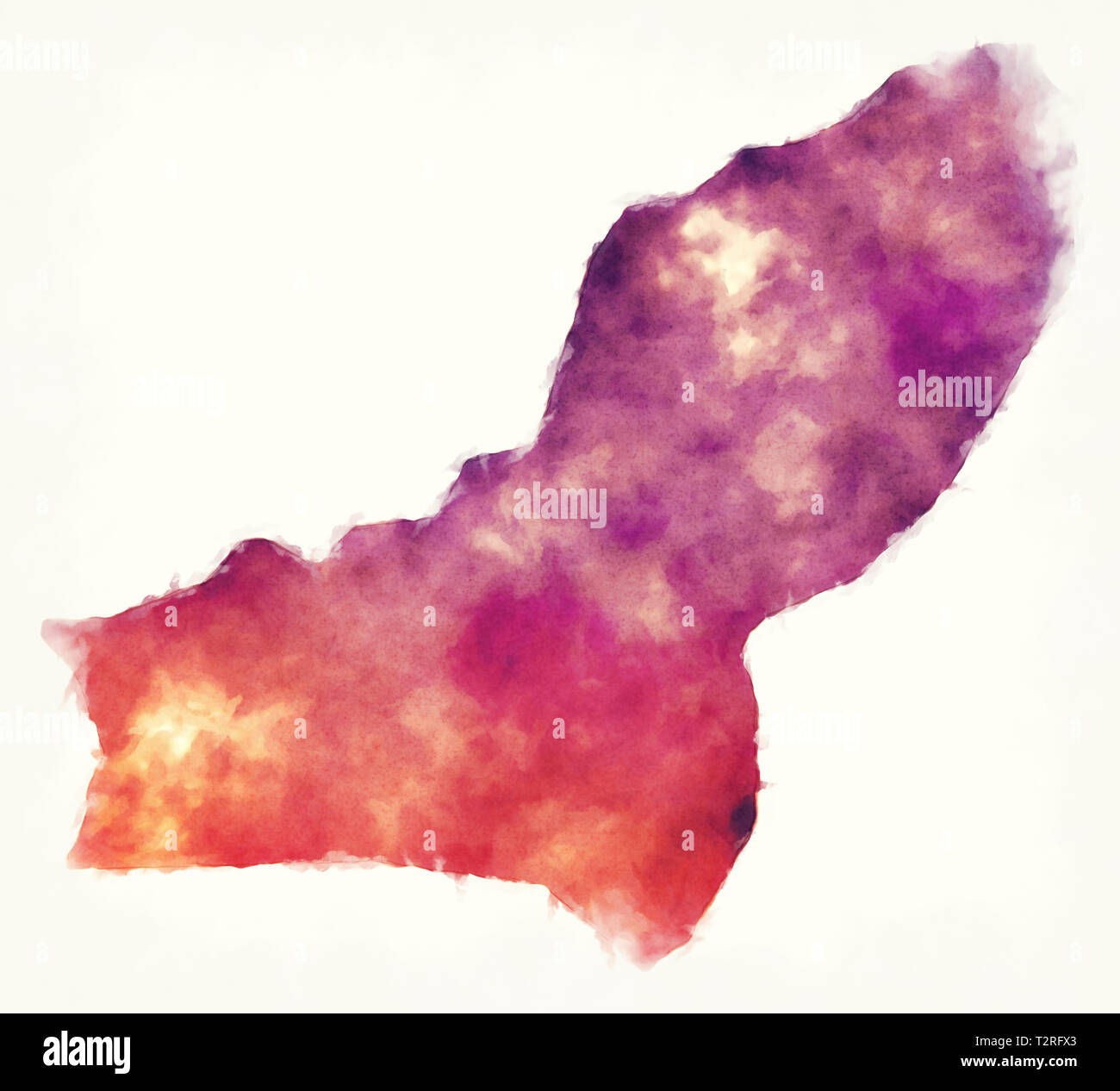 Panjshir Watercolor Province Map Of Afghanistan Stock Photo Alamy