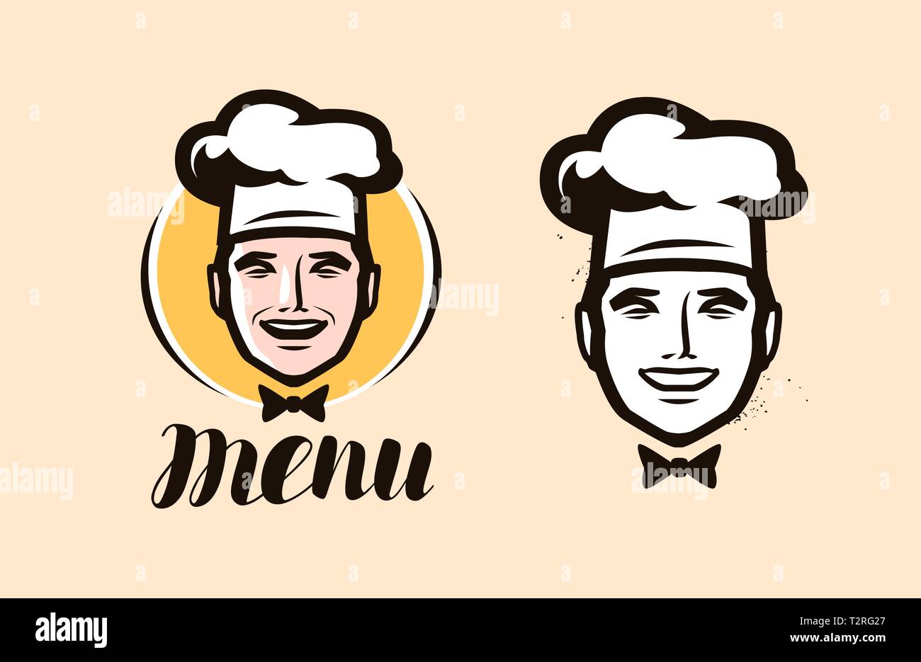 Chef logo. Cuisine, cooking icon or symbol. Vector illustration Stock Vector