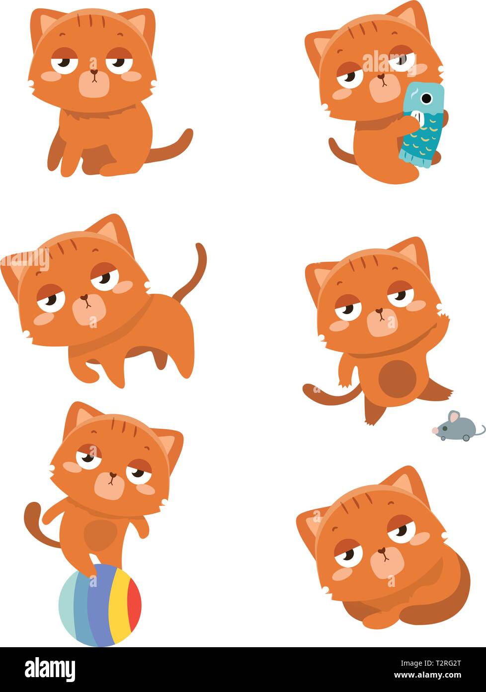 Set of different cartoon cats Stock Vector Image & Art - Alamy