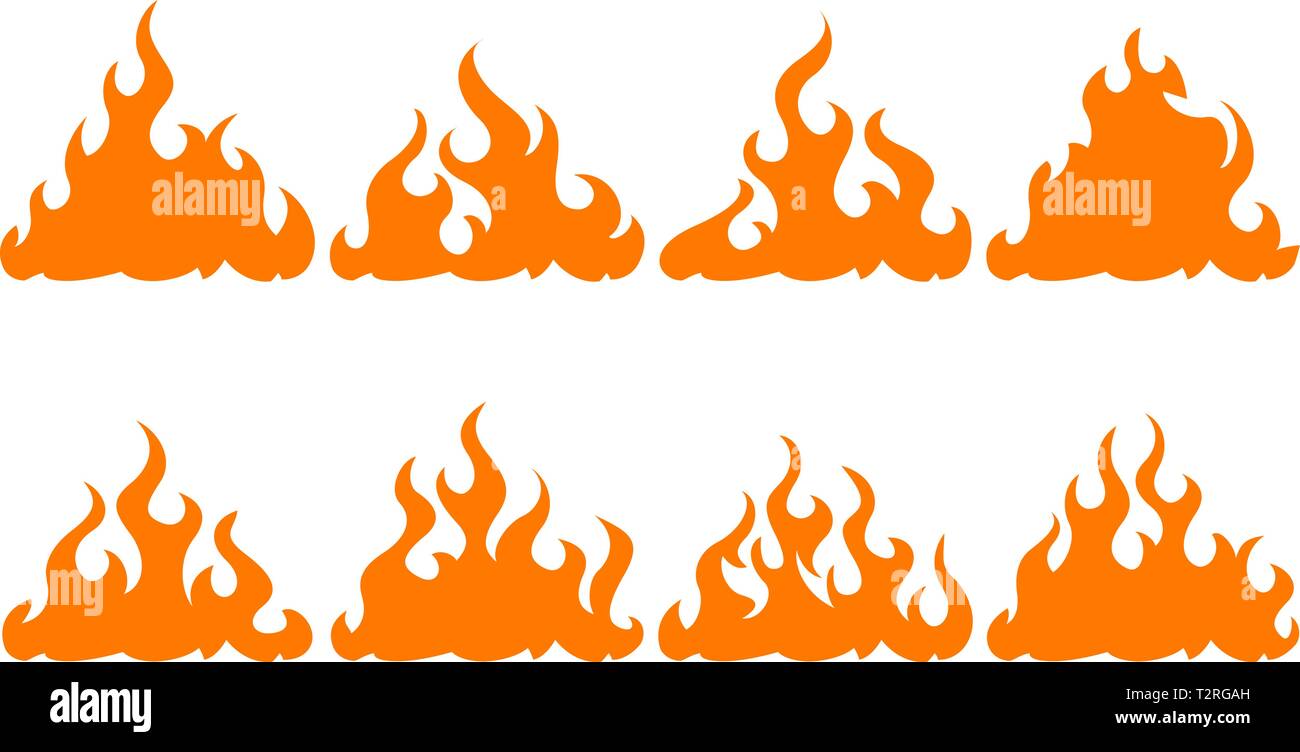 8 bonfire icon design element on white background Stock Vector Image ...