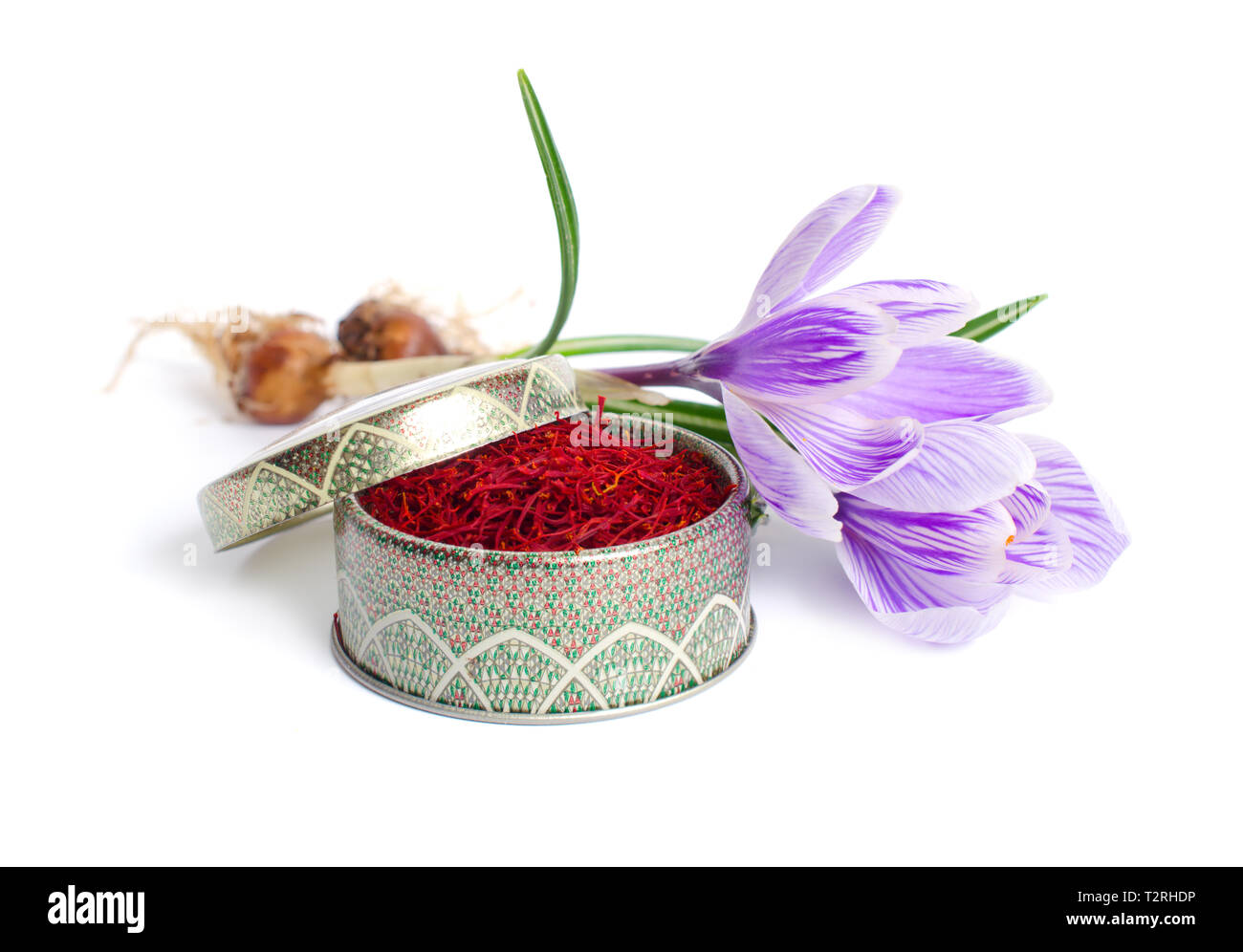 Saffron is a spice derived from the flower of Crocus sativus, commonly ...